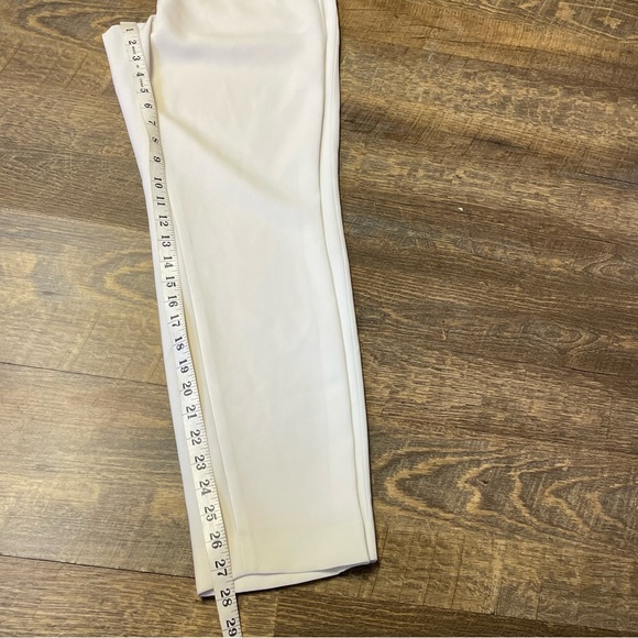NEW Theory Thaniel Z2 Ankle Cropped Pants Women’s 8 Ivory Maxyne Crepe MSRP $285 - Picture 12 of 13